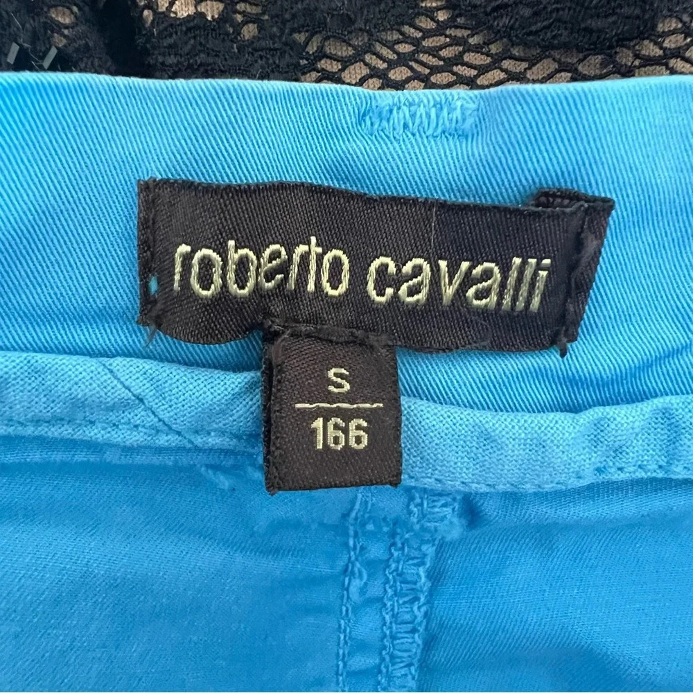 Vintage Roberto Cavalli Cropped Capri Pants Blue - Picture 7 of 11